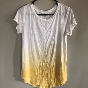 Faded white to yellow Maurice’s 24/7 shirt!